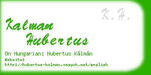 kalman hubertus business card